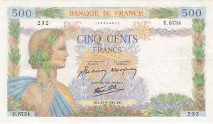 1000 Francs 10.09.1942